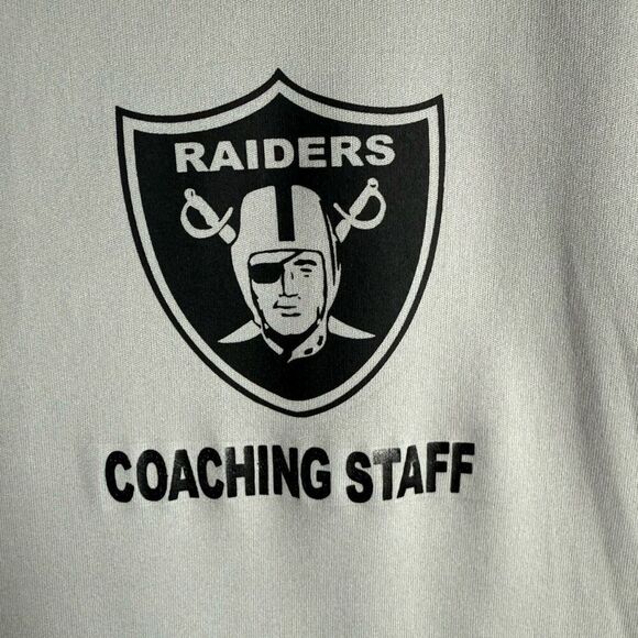 Raiders Coaching Staff Shirt 2XL Badger Sport Gray Team Issued Style NFL Tee - Picture 3 of 11
